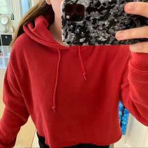 Urban Red Cropped Sweatshirt